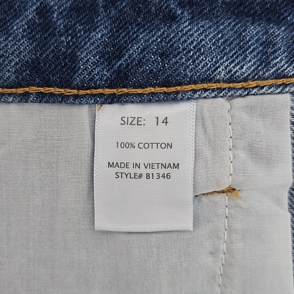 Fashion Nova Destroyed Skinny Jeans Size 14 Medium Wash Structured Cotton - Picture 8 of 9